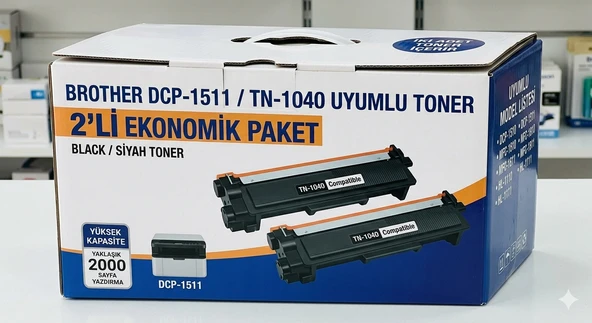 Brother Dcp-1511 / Tn-1040 Uyumlu Toner 2'li Ekonomik Paket ürün görseli 1