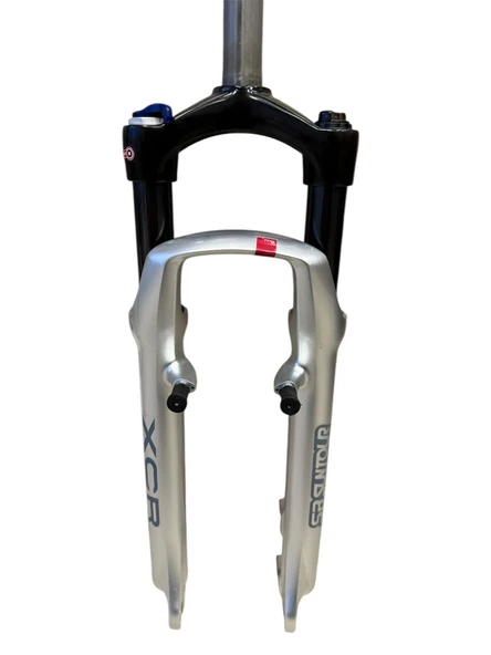 Sr Suntour XCR 26" Jant Kilitlenebilir Bisiklet Maşası 1-1/8 QR Amortisörlü Maşa V-fren Disk Fren Gri ürün görseli 1