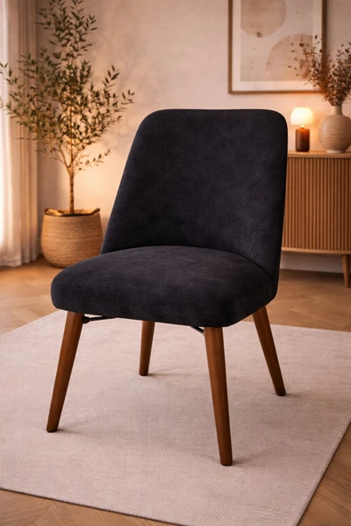 Akbal Home Sandalye Kılıfı 6Adet Standart Retro Kare İtalyan Nubuk Kumaş Yüksek Kaliteli Likralı Lastikli ürün görseli 1