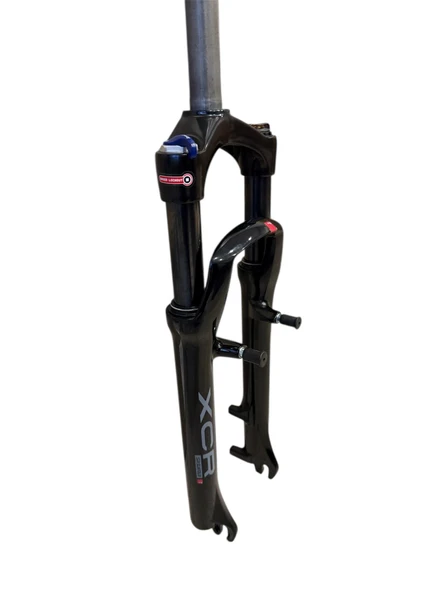 Sr Suntour XCR 26" Jant Kilitlenebilir Bisiklet Maşası 1-1/8 QR Amortisörlü Maşa V-fren Disk Fren Siyah ürün görseli 1