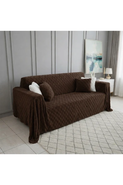 Akbal Home Welsoft Dolly Kumaş 1 Adet 3 Kişilik Klasik Koltuk Örtüsü (Şalı) 340x240 +2 Adet Kırlent Hediye! ürün görseli 1