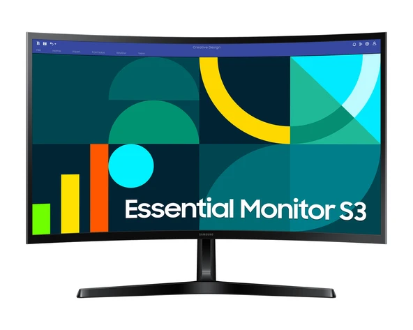 SAMSUNG 27" VA S3 S36GD LS27D366GAUXUF 4ms 100Hz HDMI-DP Kavisli Monitör 1920x1080 ürün görseli 1