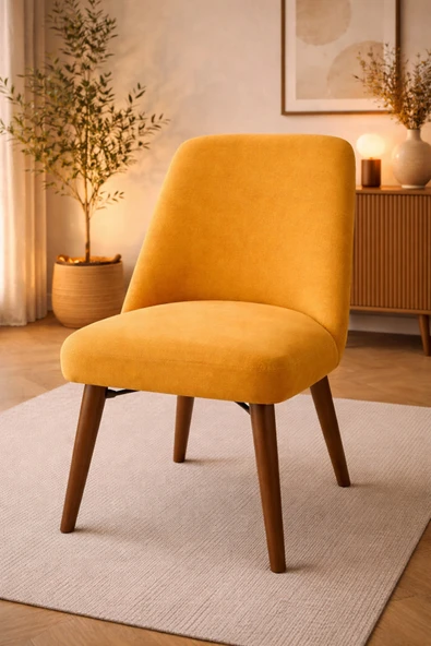 Akbal Home Sandalye Kılıfı 4 Adet Standart Retro Kare İtalyan Nubuk Kumaş Yüksek Kaliteli Likralı Lastikli ürün görseli 1
