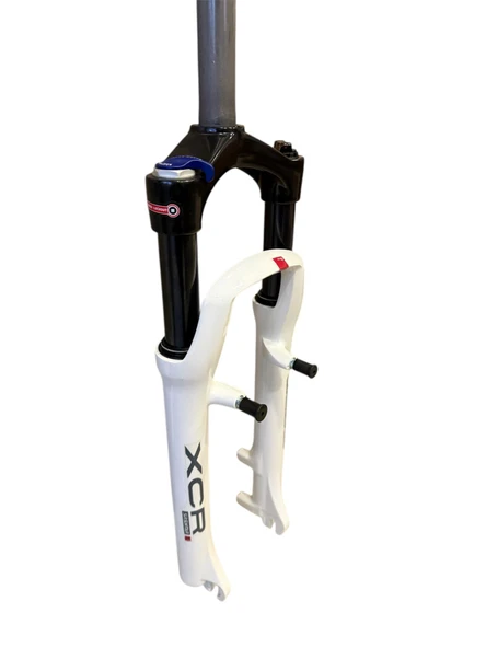 Sr Suntour XCR 26" Jant Kilitlenebilir Bisiklet Maşası 1-1/8 QR Amortisörlü Maşa V-fren Disk Fren Beyaz ürün görseli 1