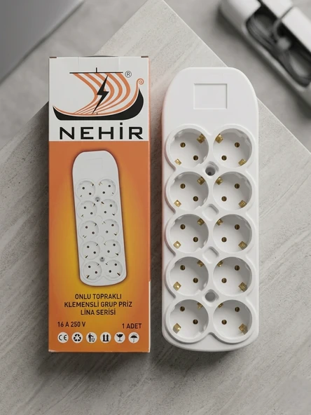 NEHİR Lina 10 Lu Grup Priz - Resim 2