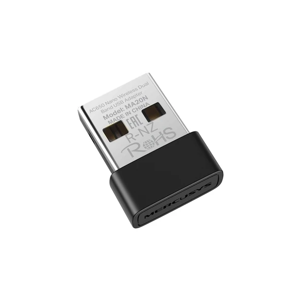 MERCUSYS MA20N AC650 NANO USB KABLOSUZ AĞ ADAPTÖRÜ ürün görseli 1