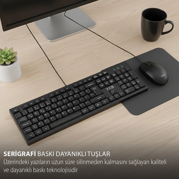 INCA USB Q Standart Klavye - Mouse Set IMK-376T - Resim 4