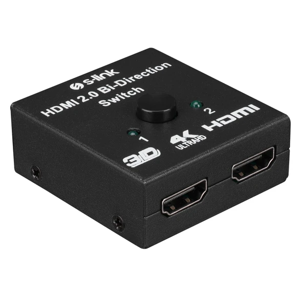 S-link SL-LU613, 2 Port HDMI, Çift Yönlü Switch ve Splitter ürün görseli 1