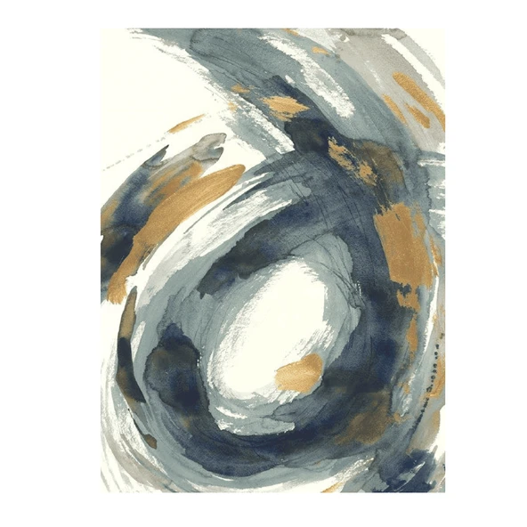 Gray Blue Swirl Yağlı Boya Dokulu Tablo ürün görseli 1