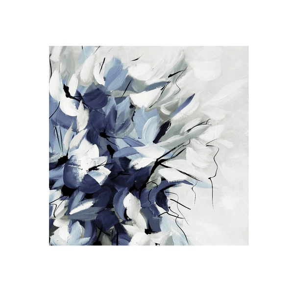 Abstract Blue Bunch Yağlı Boya Dokulu Tablo ürün görseli 1