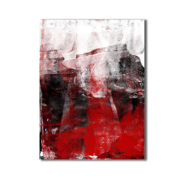 Red Blow Yağlı Boya Dokulu Tablo - Resim 2