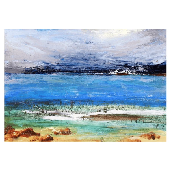 Abstract Beach Yağlı Boya Dokulu Tablo ürün görseli 1