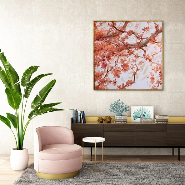 Spring Leaves - Yağlı Boya Dokulu Tablo ürün görseli 1
