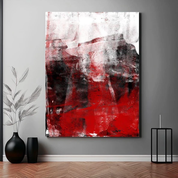 Red Blow Yağlı Boya Dokulu Tablo ürün görseli 1