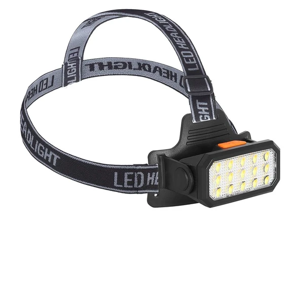 15 Ledli Sarı / Beyaz Şarjlı Kafa Lambası  Wt-652 - Resim 4