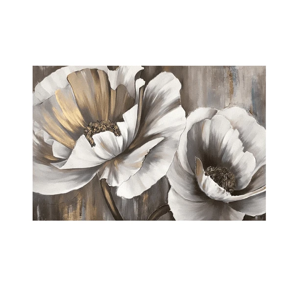 Floral Elegance Yağlı Boya Dokulu Tablo ürün görseli 1