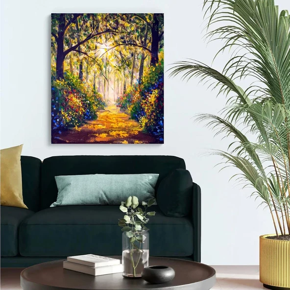 Forest Yağlı Boya Dokulu Tablo ürün görseli 1