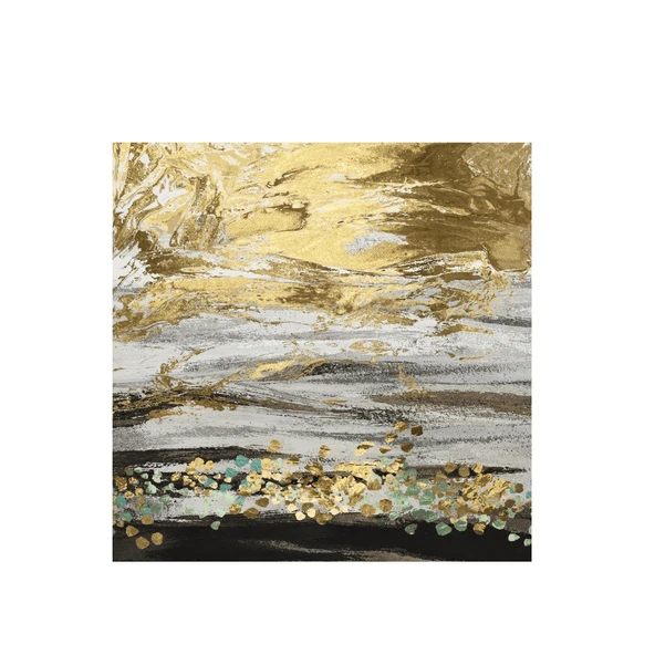 Gold Wave Yağlı Boya Dokulu Tablo ürün görseli 1