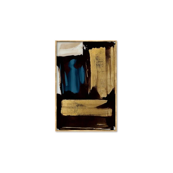 Gold & Black - Yağlı Boya Dokulu Tablo - Resim 2