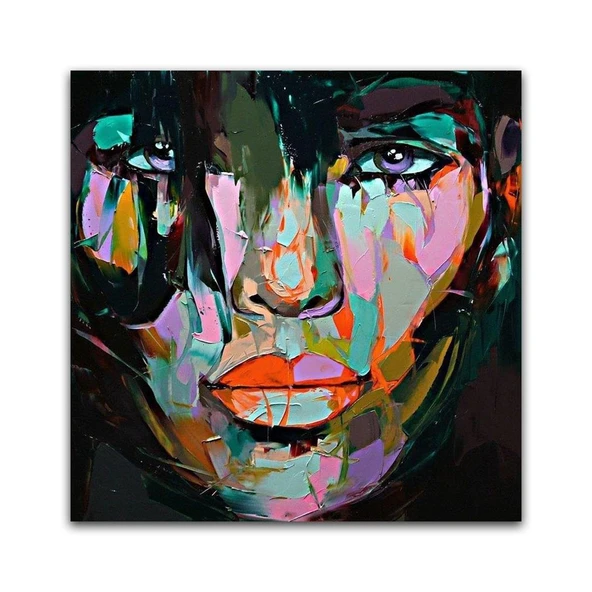 Face Yağlı Boya Dokulu Tablo - Resim 2