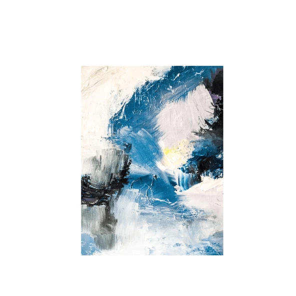 Abstract Blue Hose Yağlı Boya Dokulu Tablo ürün görseli 1