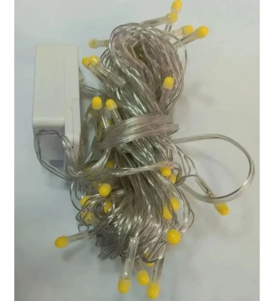 10m 100 Led Damla Uçlu Led Işık Beyaz Işık Şeffaf Kablo ürün görseli 1