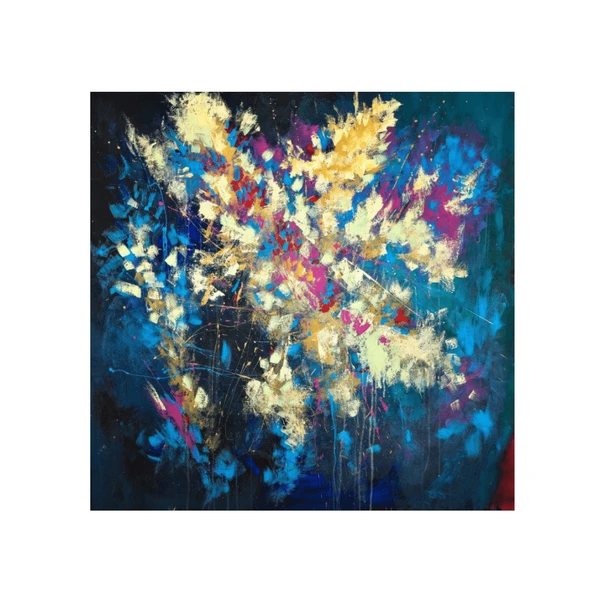 Abstract Fireworks Yağlı Boya Dokulu Tablo ürün görseli 1
