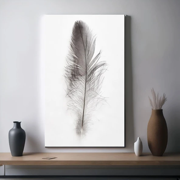 Feather 2 Yağlı Boya Dokulu Tablo ürün görseli 1