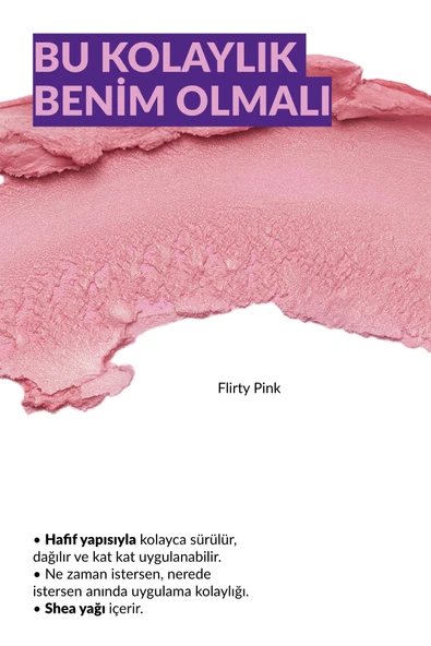 Color Trend Stik Allık -flirty pink - Resim 2