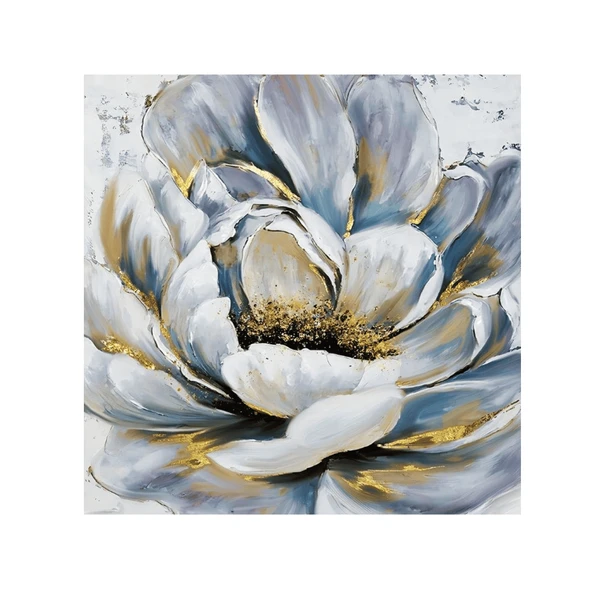 Majestic Flower Yağlı Boya Dokulu Tablo ürün görseli 1
