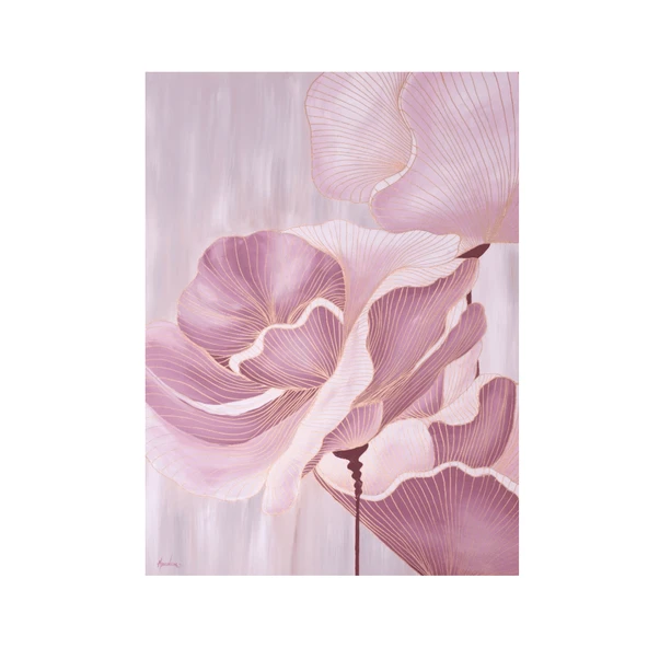 Pink Elegance Yağlı Boya Dokulu Tablo ürün görseli 1