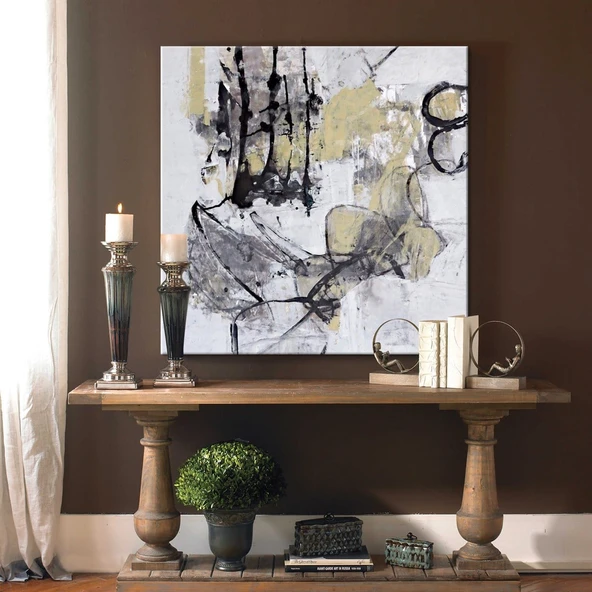 Jackson Pollock'a Saygı - Yağlı Boya Dokulu Tablo ürün görseli 1