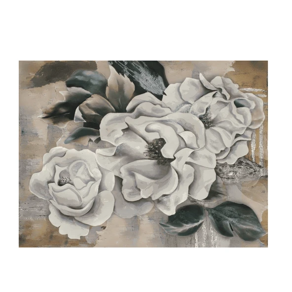 Roses Dripping Gold Yağlı Boya Dokulu Tablo ürün görseli 1