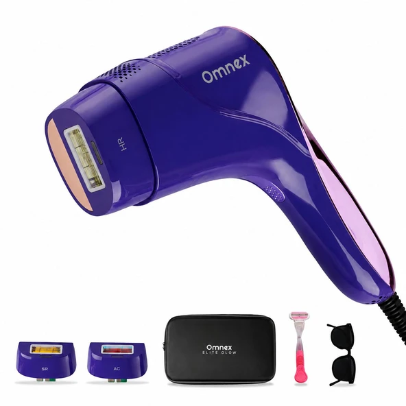 Omnex EliteGlow IPL Lazer Epilasyon Cihazı Buz Başlıklı Akıllı Cilt Sensörlü 10 Kademe Enerji ürün görseli 1