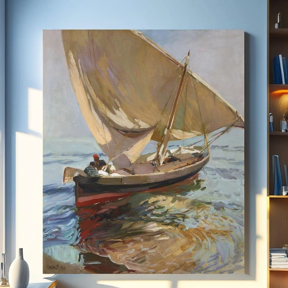 Joaquin Sorolla Denize Açılma Yağlı Boya Dokulu Tablo ürün görseli 1