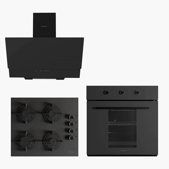 Luxell Prime Glass Siyah Ankastre Set ürün görseli 1