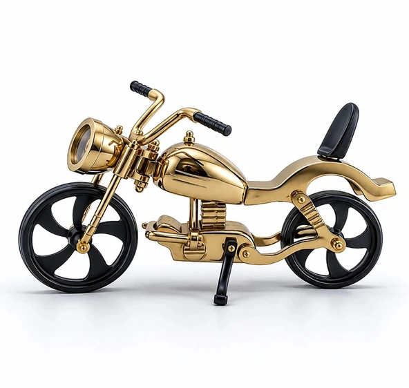 Pirinç Motosiklet Maketi Dekoratif Motor Modeli 3203 ürün görseli 1