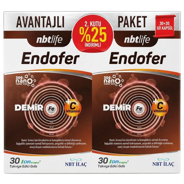 NBT Life Endofer 30 + 30 Kapsül - Avantajlı Paket ürün görseli 1