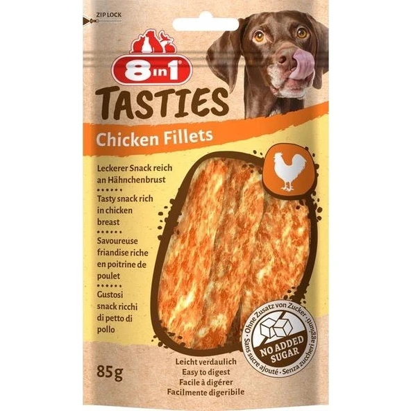 8in1 Tasties Chicken Fillets Tavuk Fileto 85 gr Köpek Ödülü ürün görseli 1