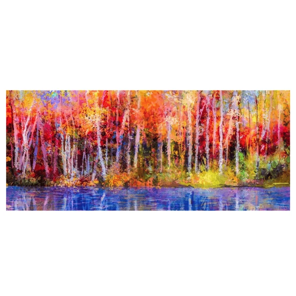 Colorful Forest Yağlı Boya Dokulu Tablo ürün görseli 1