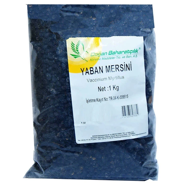 Acı Yaban Mersini Siyah Doğal 1000 Gr Paket ürün görseli 1
