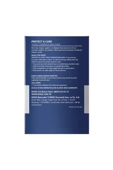 Nivea Men Nemlendirici Tıraş Sonrası Balsam Protect & Care 100 Ml,hızlı Emilir,normal Ve Kuru Ciltler ürün görseli 1