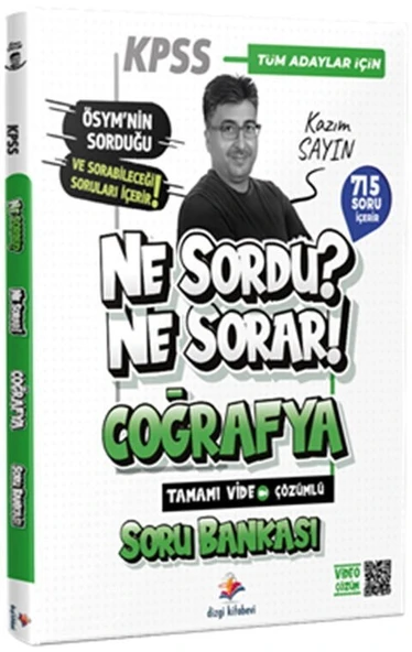 Ne Sordu Ne Sorar KPSS Coğrafya Tamamı Video Çözümlü Soru Bankası Dizgi Kitap ürün görseli 1