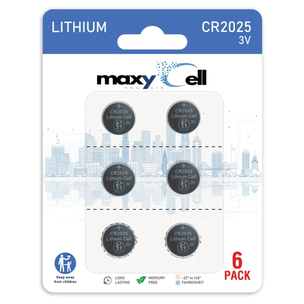 Maxycell 6 Adet 1225 CR1225 DL1225 3 V lityum düğmeli piller ürün görseli 1