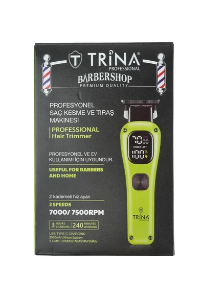 Trina Professional Sakal Ense Kesme Makinesi Yeşil TRNSACKS0082GR ürün görseli 1