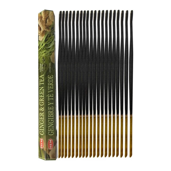 Zencefil Yeşil Çay Kokulu 20 Çubuk Tütsü - Ginger Green Tea ürün görseli 1