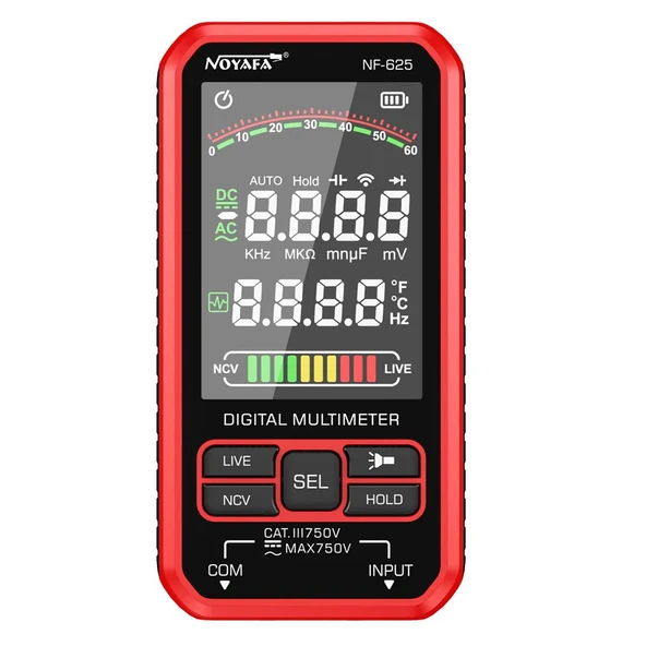 Noyafa NF-625 Renkli Lcd Ekran  Dijital Multimetre ürün görseli 1
