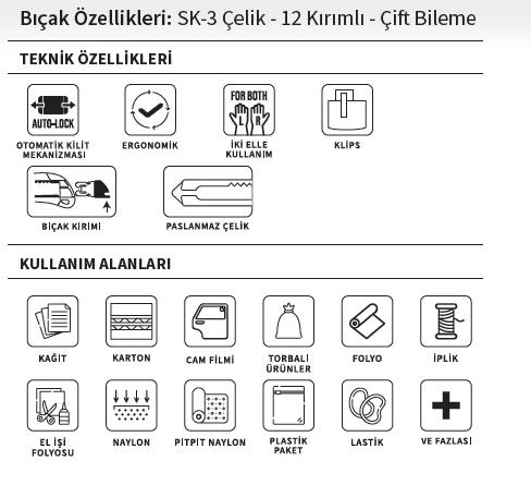 Vıp-Tec Klipsli Maket Bıçağı 875113 - Resim 8
