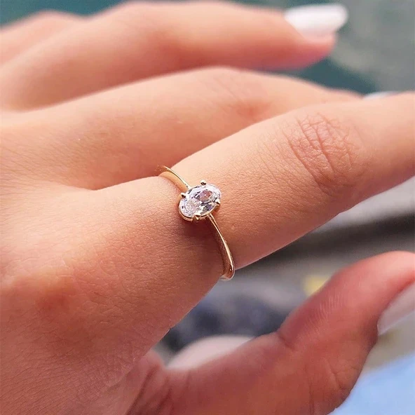 0.90 Karat Signity Swaroski Tektaş Evlilik Teklifi Pırlanta Montörü Tektaş 925 Ayar Gümüş Tarz Yüzük ürün görseli 1