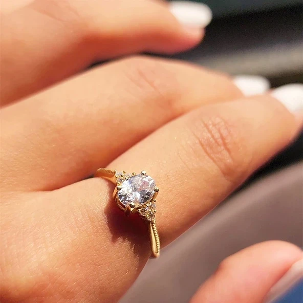 1.05CT-0.20CT Pırlanta (Signty) İtalyan Kol Balık Sırtı Güverseli Evlilik Teklifi Tektaş Gümüş Yüzük ürün görseli 1
